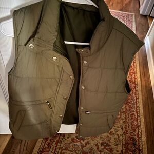 Olive Green Puffer Vest